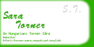 sara torner business card